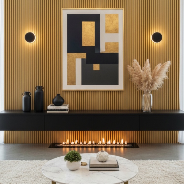 AKUSTİK MDF PANEL - GOLD - 60CM